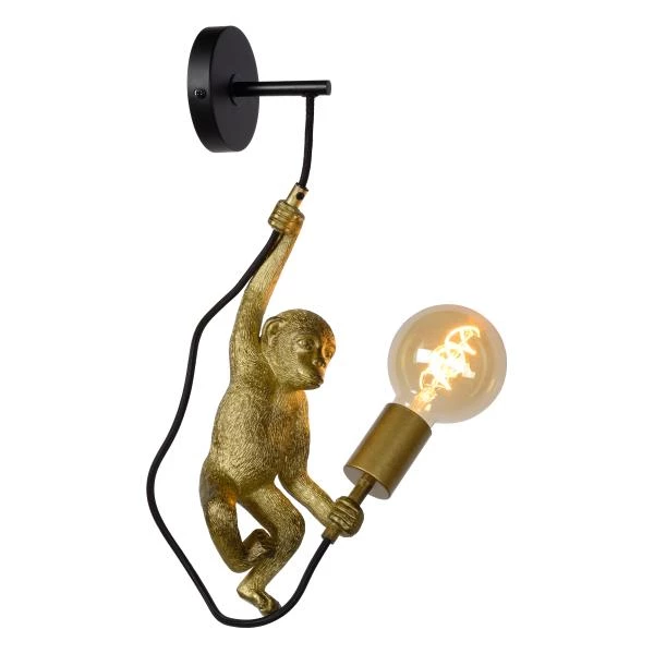 Lucide EXTRAVAGANZA CHIMP - Wandlamp - 1xE27 - Zwart - detail 1